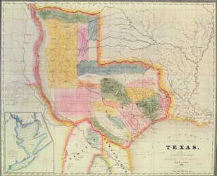 Mapa do estado do Texas, 1835
